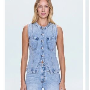 Pistols Gia vest size medium GIA FITTED COLLARLESS VEST - GAZE NWT